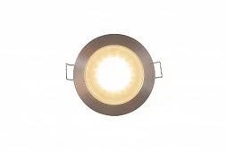 Встраиваемый светильник влагозащ., IP 44, 50 Вт, GU10, серый, алюминий