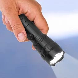 Светодиодный фонарь Трофи TM1W ручной на батарейках алюминиевый