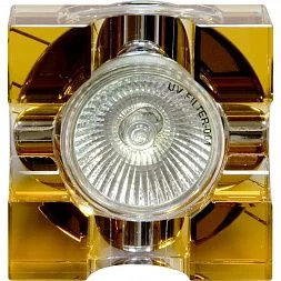 Светильник потолочный, MR16 G5.3 с желтым стеклом, хром, С2024Y