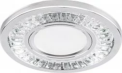 Светильник встраиваемый с LED подсветкой Feron CD958 потолочный MR16 G5.3 прозрачный, хром