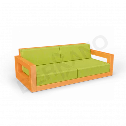 Диван Quarter lounge с подушками Orange / Green