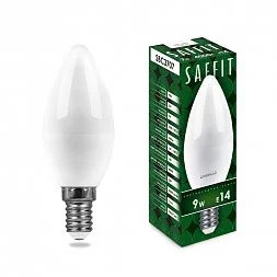 Лампа светодиодная SAFFIT SBC3709 Свеча E14 9W 230V 6400K