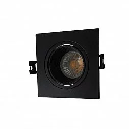 Встраиваемый светильник, IP 20, 10 Вт, GU5.3, LED, черный/черный, пластик