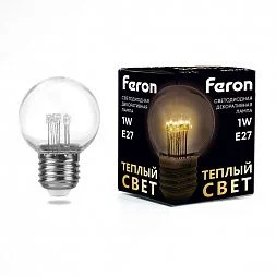 Лампа светодиодная Feron LB-378 E27 1W 230V 2700K
