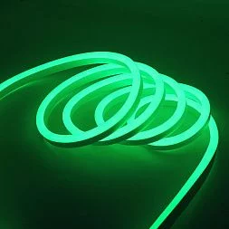 Неоновая лента светодиодная SMD 220В 2835, 120 LED/м, 6 Вт/м, 220В , IP65, Цвет: Зеленый NE-2180-220-6-G-65 SWG