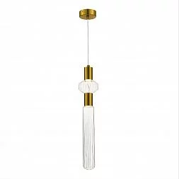 Светильник подвесной ST-Luce Латунь/Золотой, Прозрачный LED 2*3W 3000K TACCHE SL6117.203.02