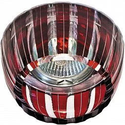Светильник потолочный, MR16 G5.3 с красным стеклом, хром с лампой, CD2324