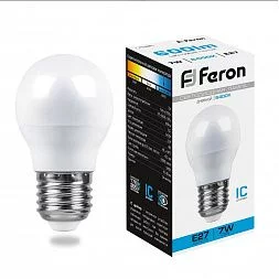 Лампа светодиодная Feron LB-95 Шарик E27 7W 175-265V 6400K