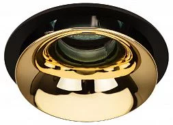 Встраиваемый светильник декоративный ЭРА KL103 BK/GD MR16 GU5.3 черный золото