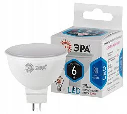 Лампочка светодиодная ЭРА STD LED MR16-6W-840-GU5.3 GU5.3 6 Вт софит нейтральный белый свeт