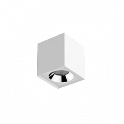 Светильник LED "ВАРТОН" DL-02 Cube накладной 100*110 12W 3000K 35° RAL9010 белый матовый