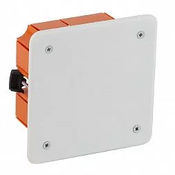 Распаячная коробка ЭРА KRP-92-92-45 скрытой установки красно-белая 92х92х45мм для полых стен саморезы крышка IP20