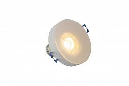 Встраиваемый светильник, IP 20, 10 Вт, GU10, белый, алюминий/пластик