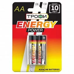 Батарейки Трофи LR6-2BL ENERGY POWER Alkaline (40/320/15360)