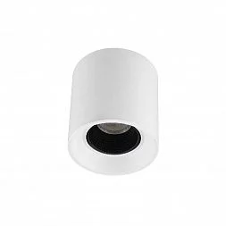 Светильник накладной IP 20, 10 Вт, GU5.3, LED, белый/черный, пластик