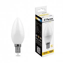 Лампа светодиодная Feron LB-570 Свеча E14 9W 175-265V 2700K