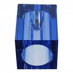 Светильник потолочный, JC G4 с синим стеклом, хром, JD130-BL