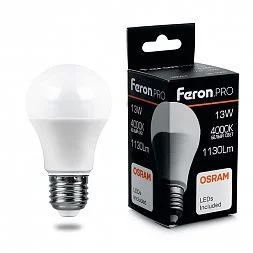 Лампа светодиодная Feron.PRO LB-1013 Шар E27 13W 175-265V 4000K