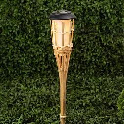 Светильник уличный ЭРА ERASF22-24 Факел бамбук на солнечных батареях садовый 56 см