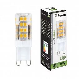 Лампа светодиодная Feron LB-432 G9 5W 175-265V 4000K