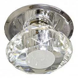 Светильник потолочный, JC G4 с прозрачным стеклом, хром, с лампой, JD83S-CL