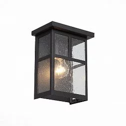 Светильник уличный настенный ST-Luce Темный кофе/Прозрачное кракелированное стекло E27 GLAZGO SL079.401.01