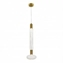 Светильник подвесной ST-Luce Латунь/Золотой, Прозрачный LED 2*3W 3000K TACCHE SL6117.213.02