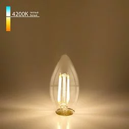 Филаментная светодиодная лампа "Свеча" С35 7W 4200K E14 (C35 прозрачный) BLE1412 Elektrostandard a049116