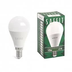 Лампа светодиодная SAFFIT SBG4515 Шарик E14 15W 230V 6400K