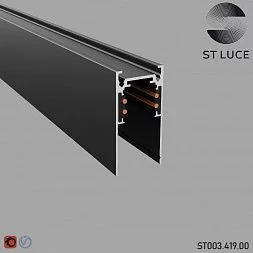Шинопровод магнитный накладной ST-Luce Черный Длина 1 000мм SKYLINE 48 ST003.419.00