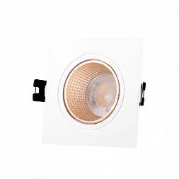 Встраиваемый светильник, IP 20, 10 Вт, GU5.3, LED, белый/бронзовый, пластик