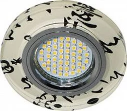 Светильник встраиваемый с белой LED подсветкой Feron 8445-2 потолочный MR16 G5.3 черно-белый