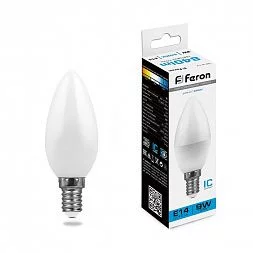 Лампа светодиодная Feron LB-570 Свеча E14 9W 175-265V 6400K
