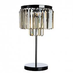 Декоративная настольная лампа Divinare NOVA COGNAC Черный||Хром 3002/06 TL-3