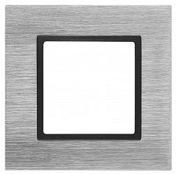 14-5201-41 ЭРА Рамка на 1 пост, металл, Эра Elegance, сталь+антр (10/50/1500)