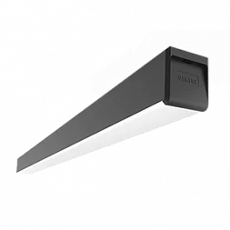 Светодиодный светильник "ВАРТОН" Q-80 подвесной/накладной 30Вт 1473х80х80мм 3000К IP40 с рассеивателем опал RAL9005 черный матовый