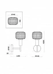 Настенный светильник (бра) Freya FR5366WL-01BS