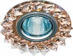 Светильник потолочный, MR16 50W G5.3 с прозрачным стеклом, коричневый, CD2515